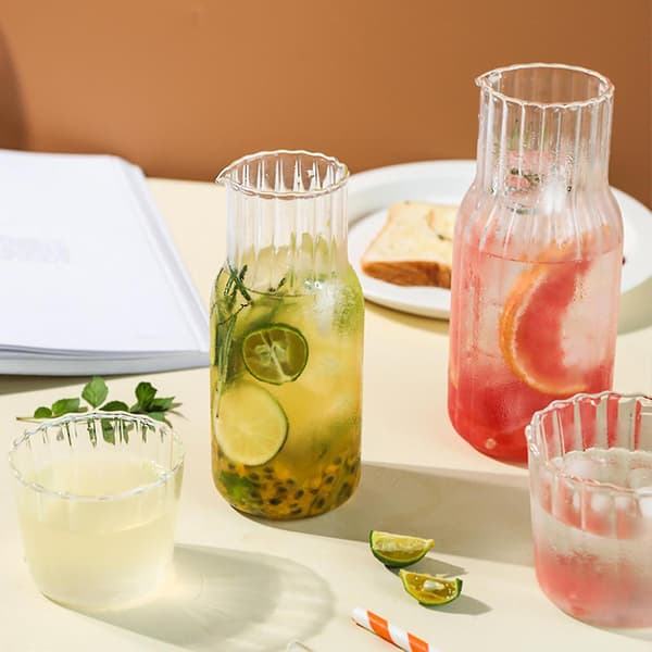 4-pack Vattenkanna Glasflaska Kopp Set Drickande Sovrum