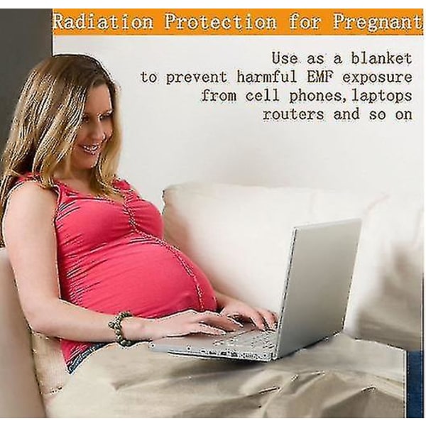 Emf Protection Faraday-teppe,,anti-stråling Barselomslag,mageteppe Graviditet Babybeskyttelsesteppe 1,1m