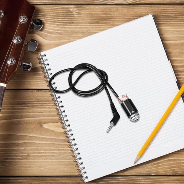 Guitar Pickup Kabelsele med 6,35 mm Jack til Akustisk Guitar Eq, Stabil Forbindelse