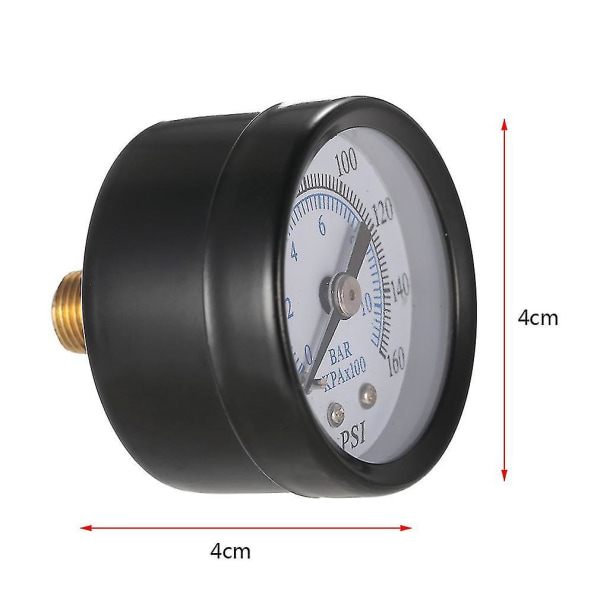 Prof 1/8 Tums 160psi Kompressor Lufttrycksmätare