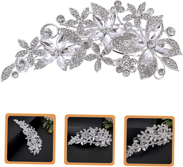 Charmig Rhinestone Hårsidokam för Bröllopsbrud Eleganta Brudhåraccessoarer