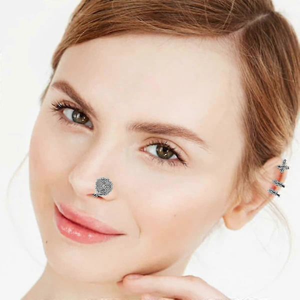 Clover Hujiling Trykøreringe til Keloid, Keloid Øreclips Trykclips, Kompression Abc Black