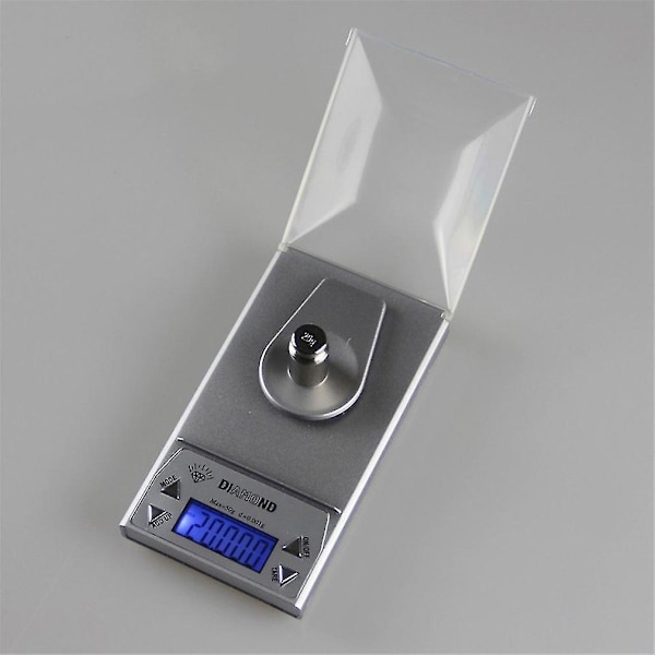 10g 0,001g LCD Digital Smyckesskala Lab Guld Ört