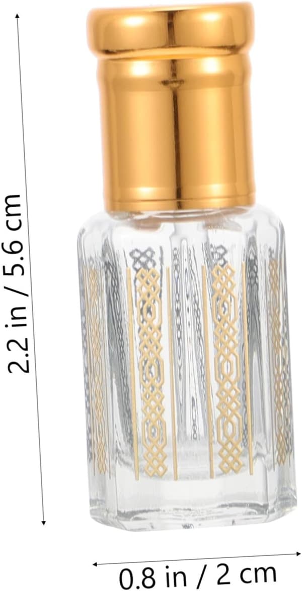 6st 6ml Glas Eterisk Olja Rollerflaskor Tomma Parfym Roll-on Behållare