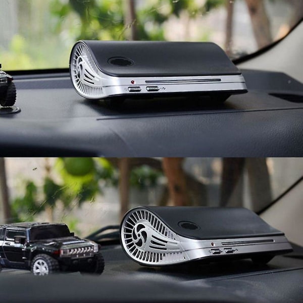 Black Car Air Purifier Cleaner Ionic UV HEPA Ionizer Fresh