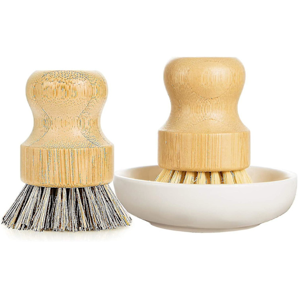 2-pack Ekologiska Mini-Diskborste i Bambumaterial