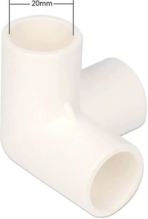 3 Vejs Indvendig Diameter 20mm PVC Fitting Byg Robust Drivhusramme Møbelforbindelser 2stk Hvid