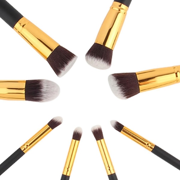 8 stk professionelle makeup kosmetiske børster ansigtssæt