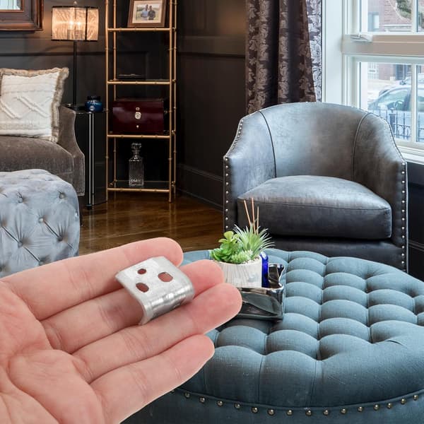 100 stk. Sofafjederbeslag Polstringsfjederbeslag 4-hullers design Jern Blødt Gummimateriale