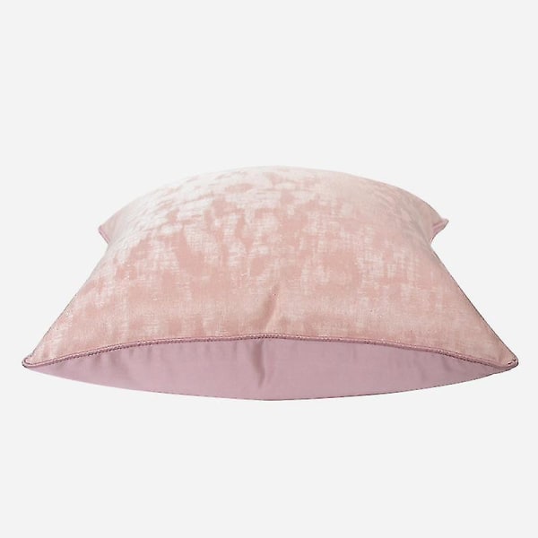 Knust Fløjl 2-delt Pudebetræk 18 X 18 Til Stue Soveværelse Normal Dekoration Luksus Hjem Seng Sofa - 45 X 45 Cm, 2stk-Lyse Pink