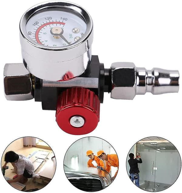 Luftkompressor Tryckventil Lufttrycksregler Tryckkontroll Tryckdetektorbrytare Pneumatisk Regulator Regulator Med Mätare