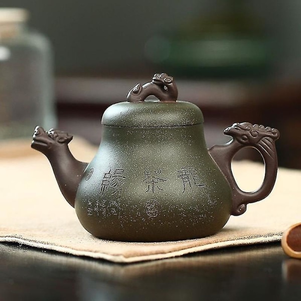 Purppurasavesta valmistettu teekannu, käsintehty lohikäärmekeitin