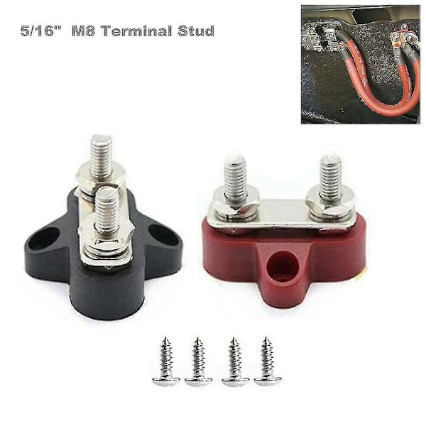2-pack 5/16\" Terminal Stud M8 48V Kopplingsplint Bussremsa Strömfördelning