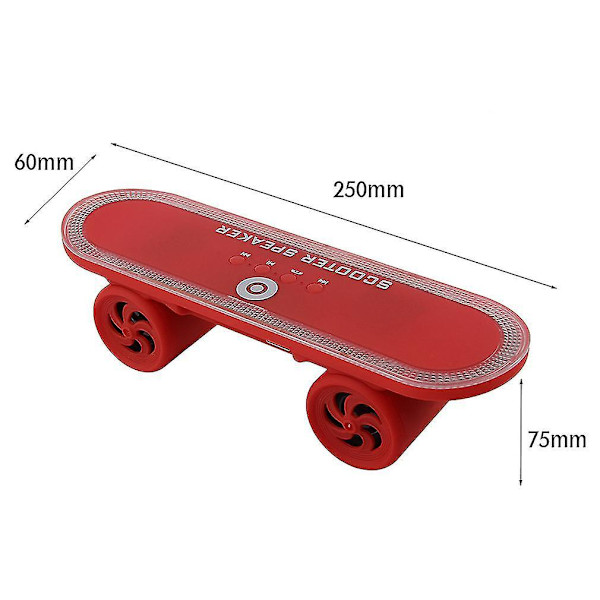 LED Skateboard Scooter Bluetooth Højttaler TF USB Slot
