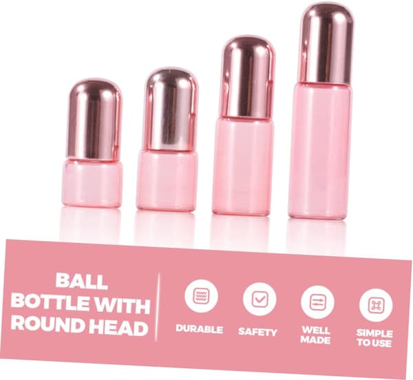 10 st Rose Gold Rollerball Flaska Mini Eterisk Olja Rollerflaskor för Resor Rollerbollar för Eteriska Oljor
