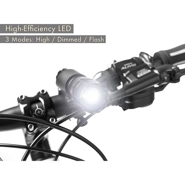 Cykellygtesæt - Superstærke LED-lygter til din cykel - Nem at montere Forlygte og baglygte