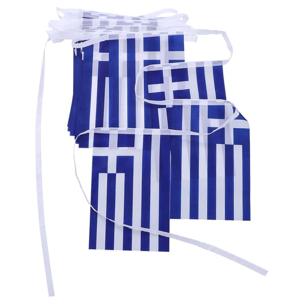 Mini Hellas Flagg Hengende Banner Hellas Bannerstreng 14x21cm Firkantet Solid Polyester