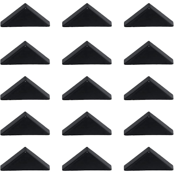 5mm Glass- og Speilbeskyttelseshjørner, Kantbeskyttere i Plast (200 stk, Svart)
