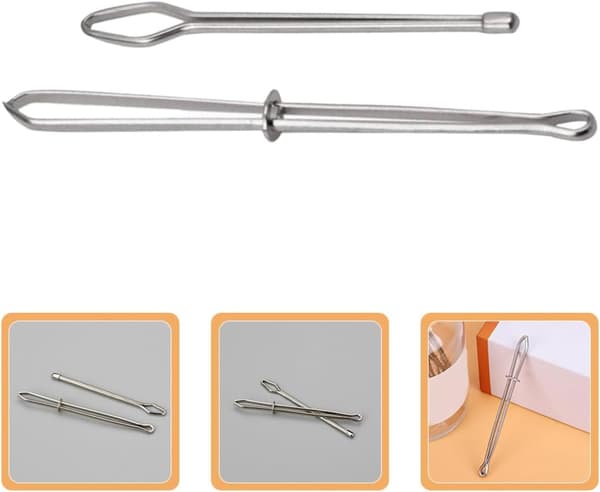 2 st elastiska dragskoklämmor med metallrepsträdare för sömnads-DIY-projekt