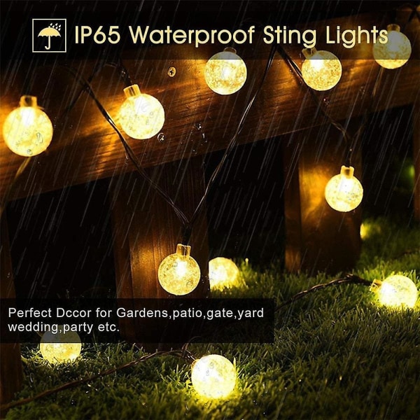 Solar String Lights LED Outdoor 2kpl 20LED 5m