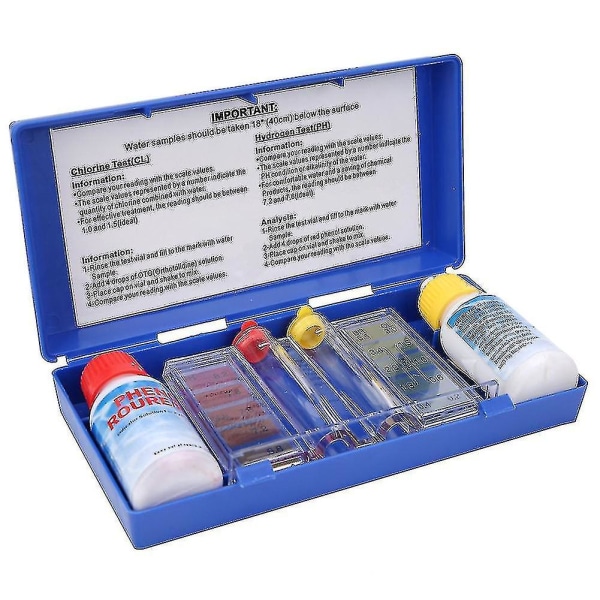 Ph Chlorine Water Quality Test Kit Swimming Pool Tester Water Testing Box