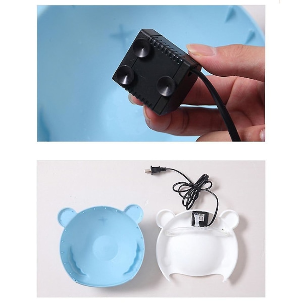 Automatisk Luminous Husdjursvattenfontän USB Elektrisk Dispenser Svart