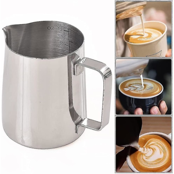 Melkeskummende kanne Espresso dampende kanne Kaffeskumkopp i rustfritt stål med vekt