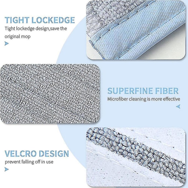 6-pakks Vakuumutskiftbare Moppputer for S7 S7+ T7s Plus Tilbehør Gjenbrukbare Våte Mikrofiber Myke Puter (haoyi-yuhao