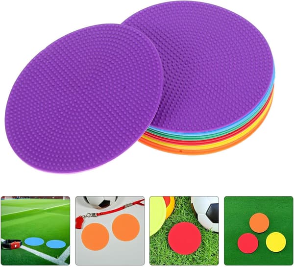 12 st fotbollsträningsskyltskivor Agility Flat Cones för mattgolv Agility Dots