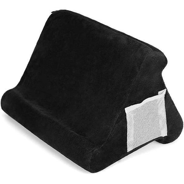 Taitettava Tabletti Pehmeä Tyyny Puhelimen Tynynpidike Kirjahylly Lukemisen Tukityyny Sänkyyn, Autoon Black