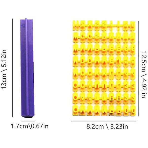 Fondant Utstikker Alfabetisk Tall Stempel Marsipan Dekorasjon