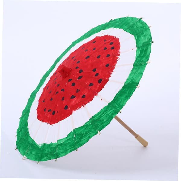 2 stk. DIY oliepapirparaply til håndmaling og graffiti, 30 cm diameter hvid papirparasol