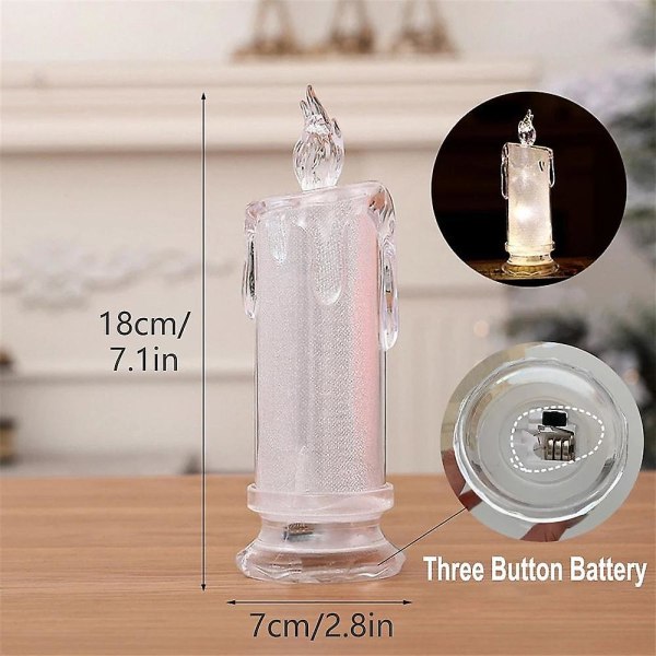 2 stk Elektroniske Lys Diamantformet Lampe Retro Sengelampe