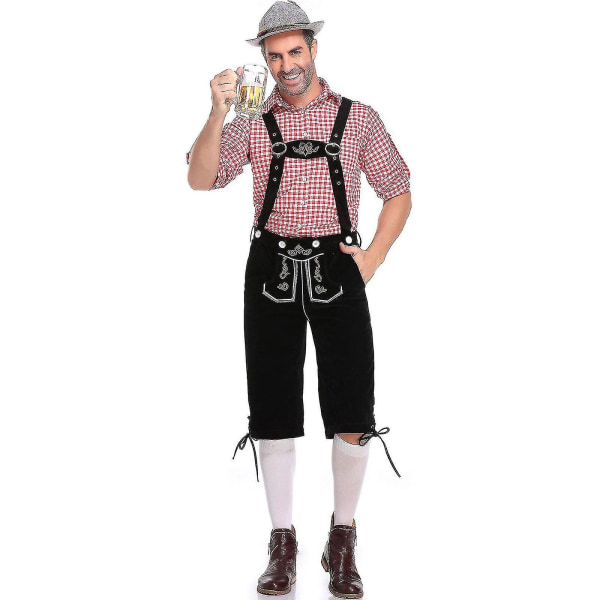 Miesten Baijerilainen Oktoberfest-asusetti Up Fancy Oktoberfest- ja Olutjuhliin M Red