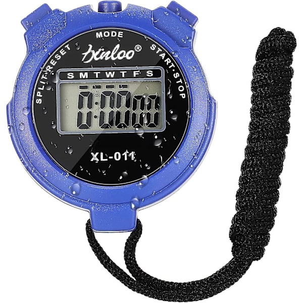Stoppur Timer Sport Domare Digital Klocka Bärbar Vattentät Stoppur Intervallträning Timer