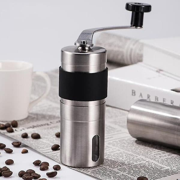 Sølv Kaffe Kvern Mini Rustfritt Stål Håndkvern