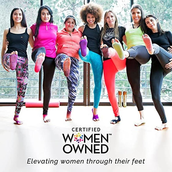 Polvikorkeavarpaattomat liukumattomat pitkät sukat naiset, jooga, barre, pilates