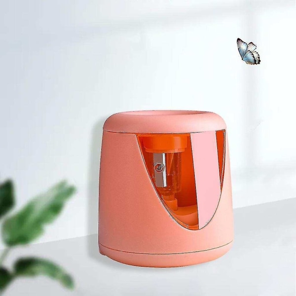 Elektrisk Blyantspisser, Automatisk Student Tegning Blyant Automatisk Blyantspisser Elektrisk Blyant Svinger (rosa)(1 stk)