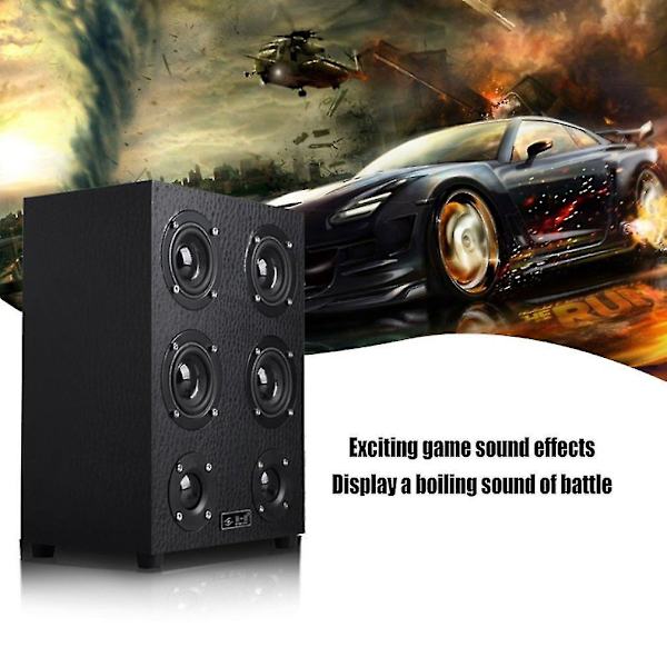 Puinen tietokonekaiutin Subwoofer 3D 3,5 mm liitäntä