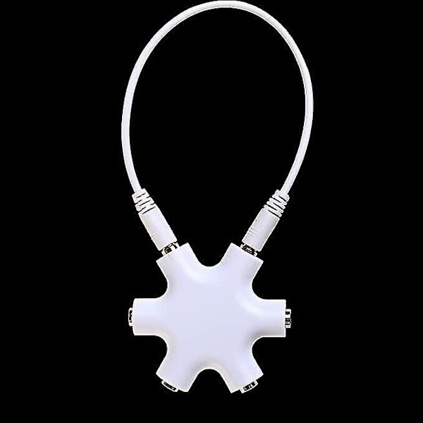 Multihodetelefon Splitter 3,5 mm 6-veis lydadapterkabel