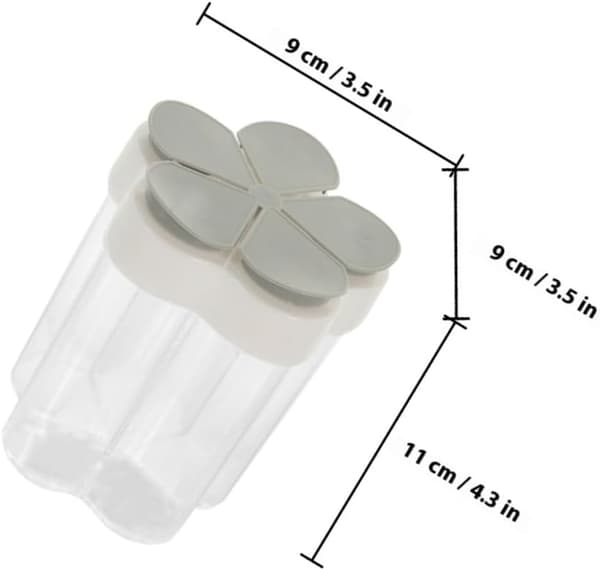2 stk kjøkkenkrydderglass med flere rister, PP krydderdispenser med rom, solid, elegant, moderne