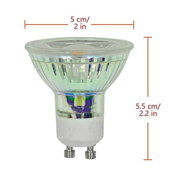 10 stk. 5W LED Spotlight Pære 500lm GU10 COB Dæmpbar