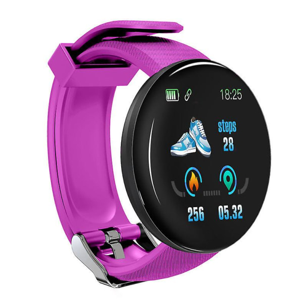 Smart Watch Armbånd Utendørs Sport Student Hjertefrekvensmåler Step Gift Purple