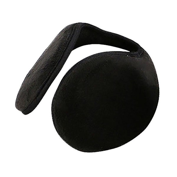 Blå Mænds Vinter Solid Pludset Pandebånd Bagside, 1 Styk, Sort