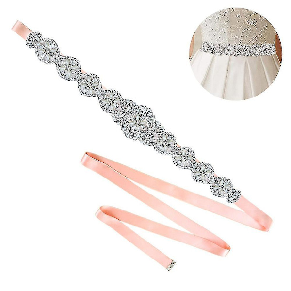 Bryllupsbælte med Rhinestones - Sølv Rhinestone Bælter til Kvinder