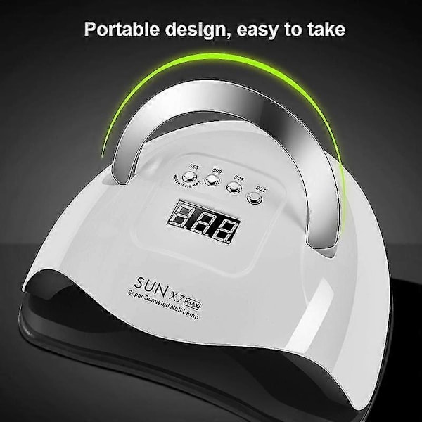 Negldørker 220W 4-trinns LED Negllys UV Gel Baking Light EU 110W