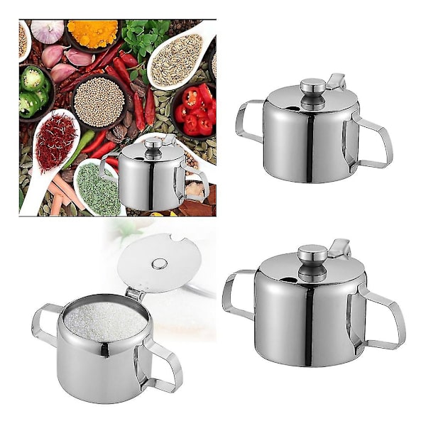 Køkken Multifunktionelt Krydderi Pot Gadget Rustfrit Stål Sukker Kop Opbevaring Krydderi