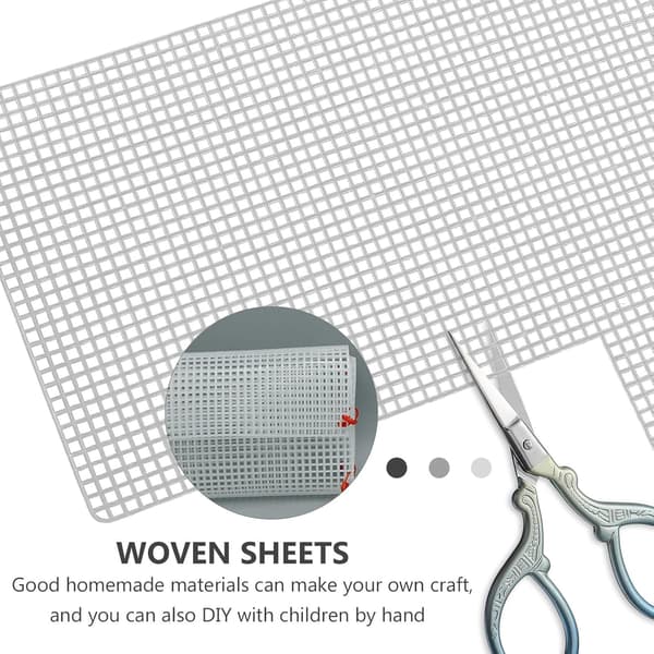 4 stk. DIY plastiknetplader til håndlavede tasker Plastikgitter vævede plader Håndværkstilbehør