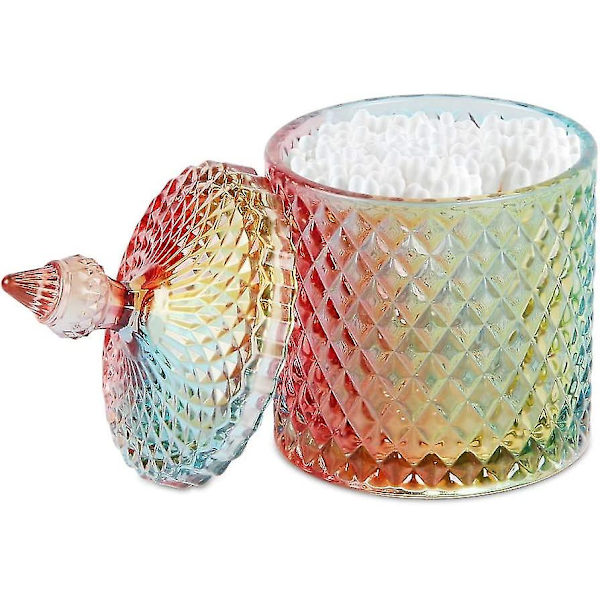 Apotekerkrukke, 20 Oz Glas Qtip Holder Med Låg