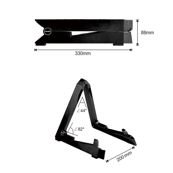 Gitarstativ, sammenleggbart instrumentstativ i ABS-materiale for akustisk gitar